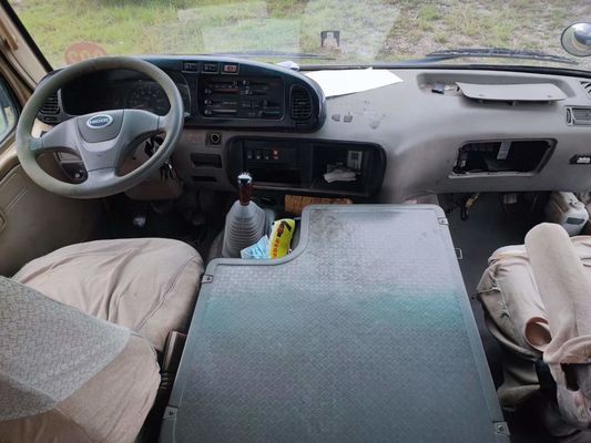 Король Долго использовался 23-местный автобус Надежный вторая рука Модель горки левой рукой