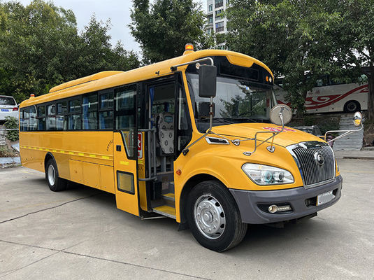 Жёлтые школьные автобусы 46 мест Ручная коробка передач Подержанные автобусы