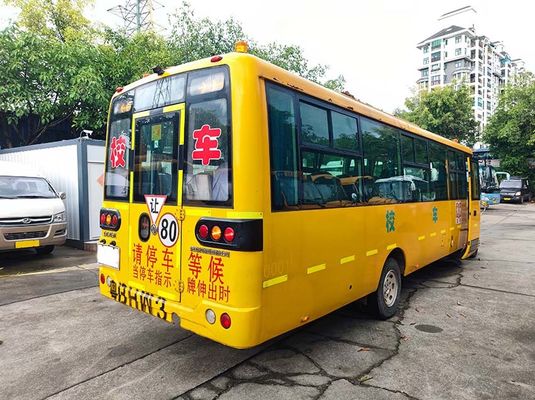 Дизельный евро 4 школьный автобус Dongfeng 56 мест Желтый школьный автобус