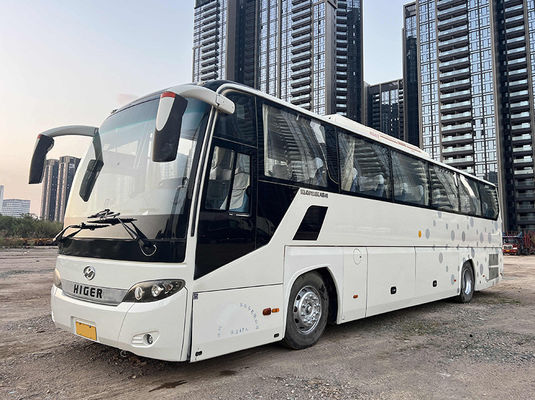Белый большой подержанный пассажирский автобус 47 мест Автобус с ручной трансмиссией