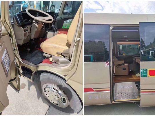 11-местный подержанный Toyota Coaster Mini Bus с ручной коробкой передач
