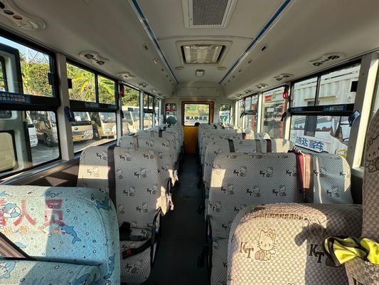 Подержанный школьный автобус, 36 мест, жёлтый, дизельный двигатель, левый руль, ZK6669DX7